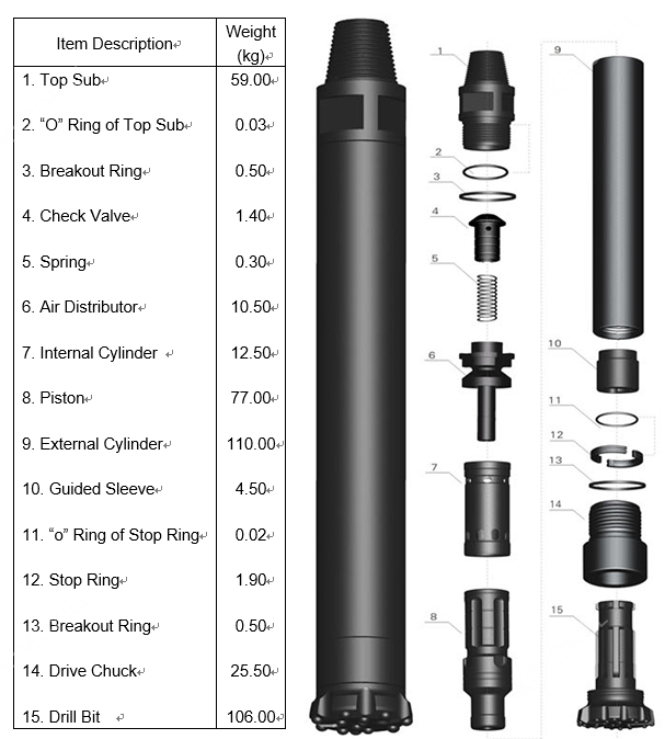 NUMA HAMMER WITHOUT FOOT VALVE