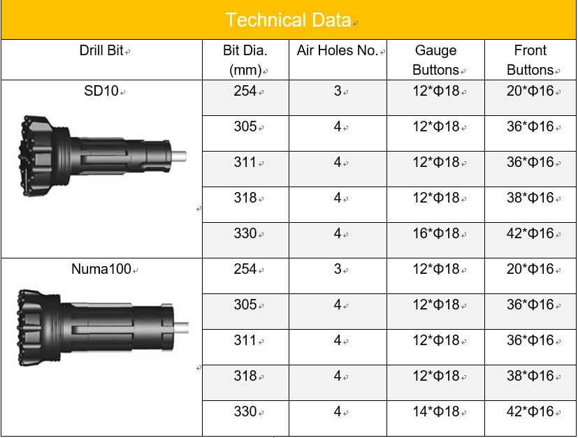 10 inch DTH Bit